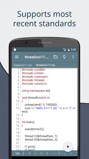 Cxxdroid - C/C++ compiler IDE screenshot