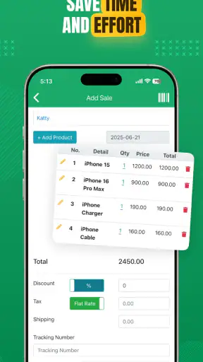 Daily Sales Record screenshot