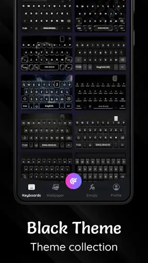 Dark Theme Keyboard-Neon Black screenshot