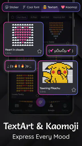 Dark Theme Keyboard-Neon Black screenshot