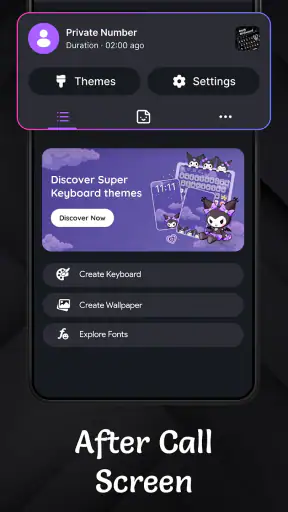 Dark Theme Keyboard-Neon Black screenshot