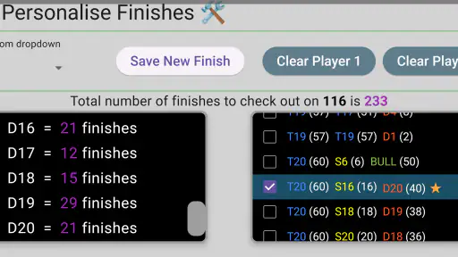 Dart Scoring App 501 screenshot