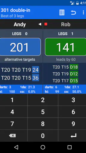 Darts Scoreboard screenshot
