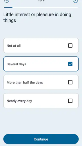 Depression Test screenshot