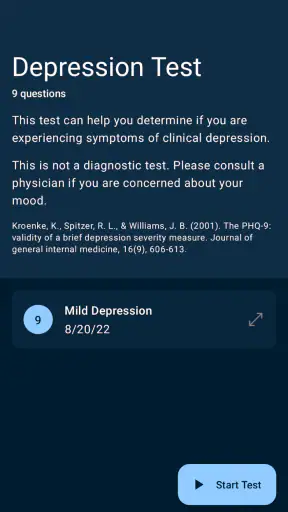 Depression Test screenshot