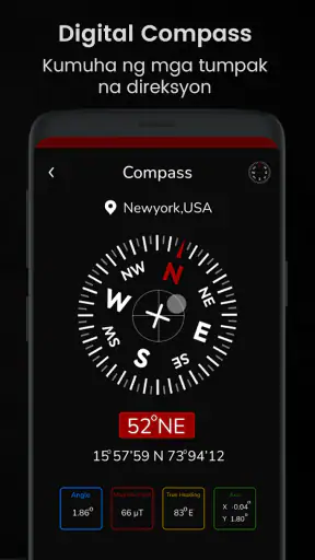 Digital compass: Mga direksyon screenshot