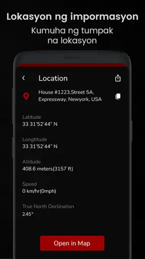 Digital compass: Mga direksyon screenshot