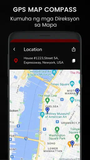 Digital compass: Mga direksyon screenshot