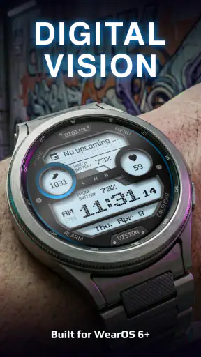 Digital Vision Watch Face screenshot