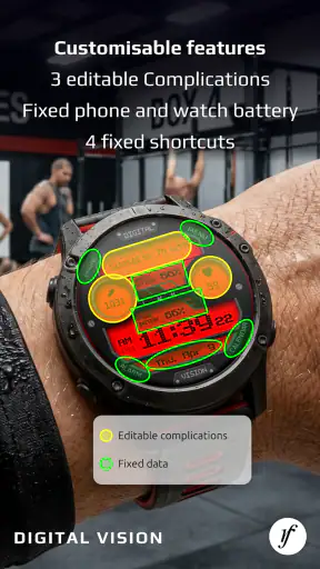 Digital Vision Watch Face screenshot