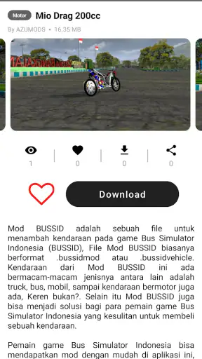 Drag Bike Simulator Mod Bussid screenshot