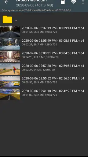 Droid Dashcam DVR screenshot