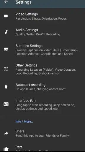 Droid Dashcam DVR screenshot