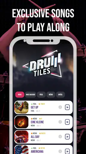 Drum Tiles: drumming game screenshot