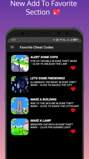 Dude Theft Wars, Cheat Codes screenshot