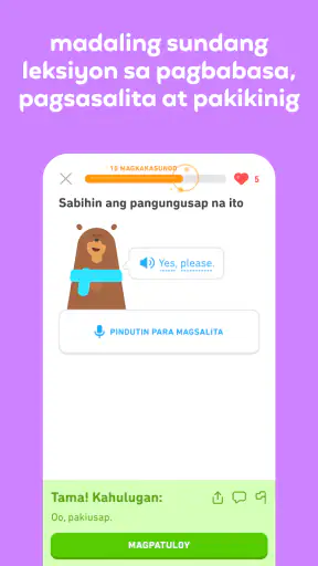 Duolingo: Mga Leksiyon sa Wika screenshot