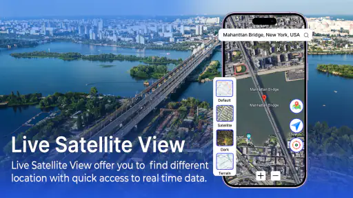 Earth Map Satellite: View screenshot