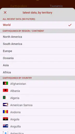 Earthquake screenshot