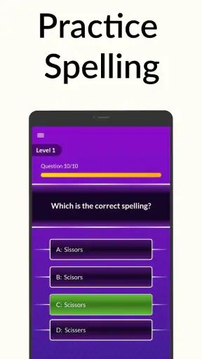 Engelse spelling: woord quiz screenshot