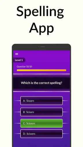 Engelse spelling: woord quiz screenshot