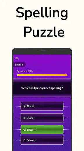 Engelse spelling: woord quiz screenshot