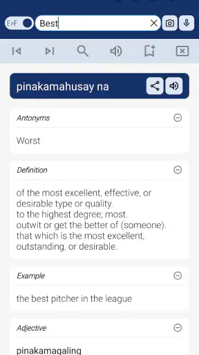 English Filipino Dictionary screenshot