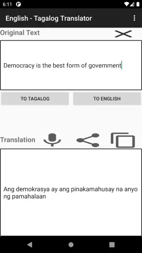 English - Tagalog Translator screenshot