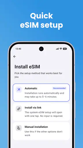 eSim Prepaid Mobile Travel App screenshot