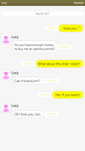 Faketalk - Chatbot screenshot