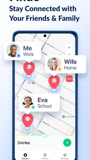 Findo: Find my Friends, Phone screenshot