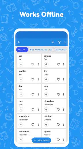 Flashcards World screenshot