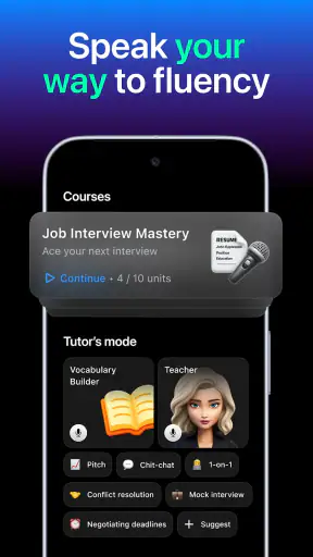 Fluently - AI English Tutor screenshot