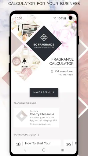 Fragrance Calculator by BC Fra screenshot