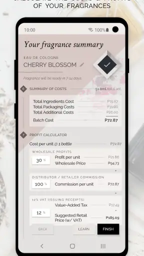 Fragrance Calculator by BC Fra screenshot