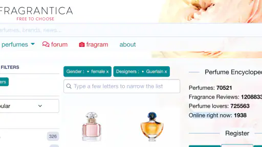 Fragrantica Perfumes screenshot