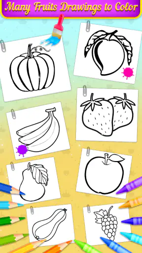 Fruits Coloring Book & Drawing screenshot