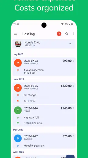 Fuelio: Fuel log & fuel prices screenshot