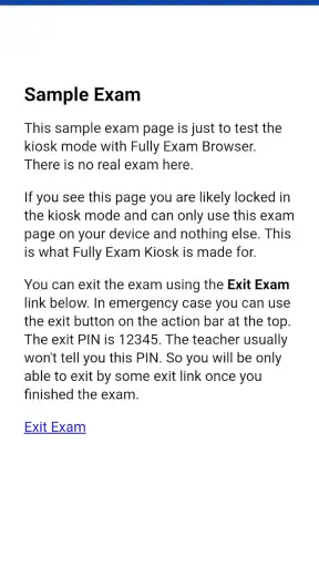 Fully Exam Kiosk screenshot