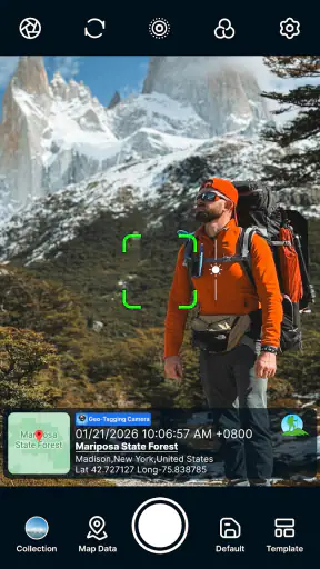 Geo-tagging Camera screenshot