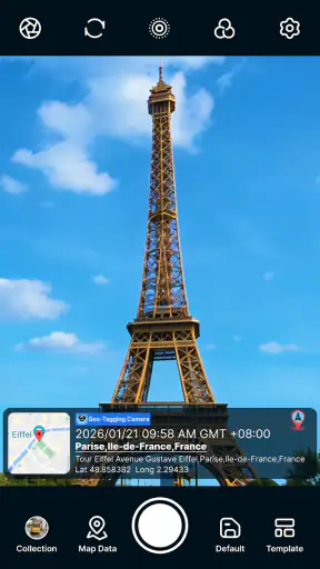 Geo-tagging Camera screenshot