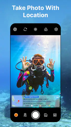 Geo-tagging Camera screenshot