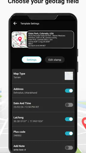 GeoTag Camera – GPS Map Stamp screenshot