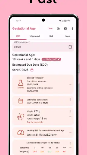Gestational Age (baby's age) screenshot