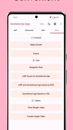 Gestational Age (baby's age) screenshot