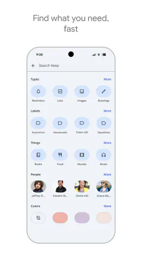Google Keep - Tala at listahan screenshot