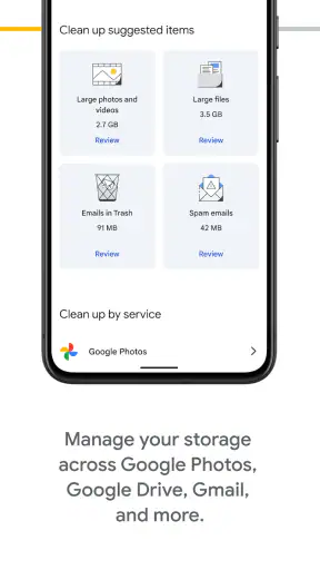 Google One screenshot