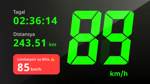 GPS bilis pagsubok at odometer screenshot