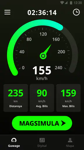 GPS bilis pagsubok at odometer screenshot