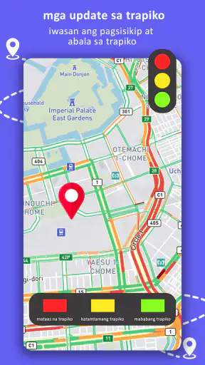 GPS navigation, mapa at ruta screenshot