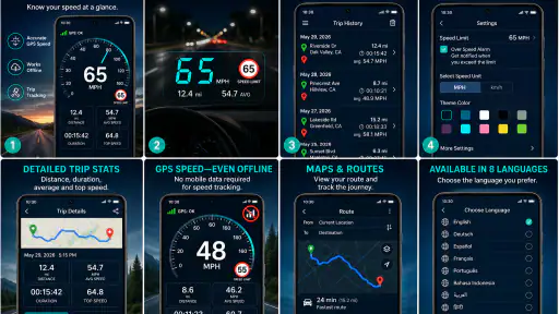 GPS Speedometer HUD - Odomiter screenshot